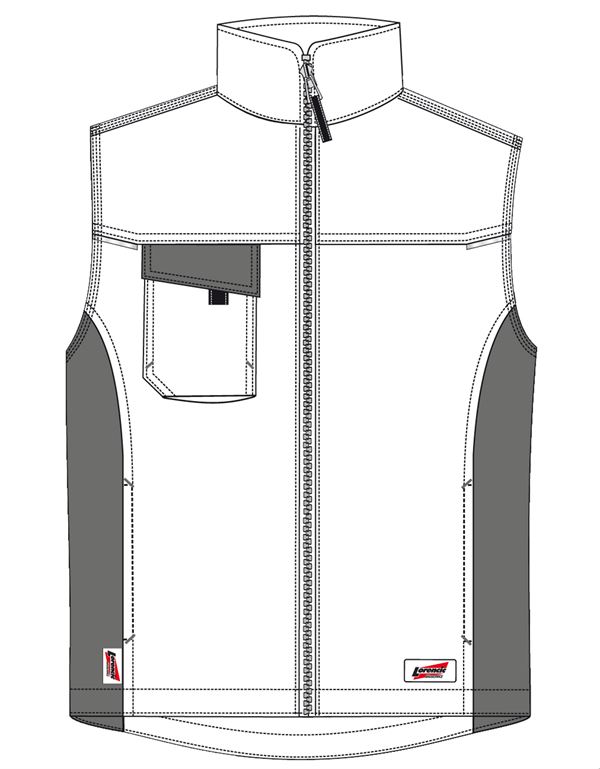 Winterweste LO-ACTIVE weiß/anthrazit 245 g/m² Gr. 54 VPE5, ZLO-ACTWA-WW54